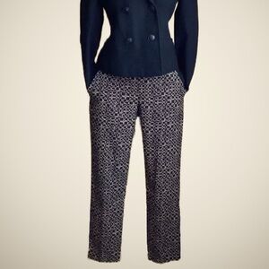 SANDRO Black/Tan Silky Relaxed Pants Size 6